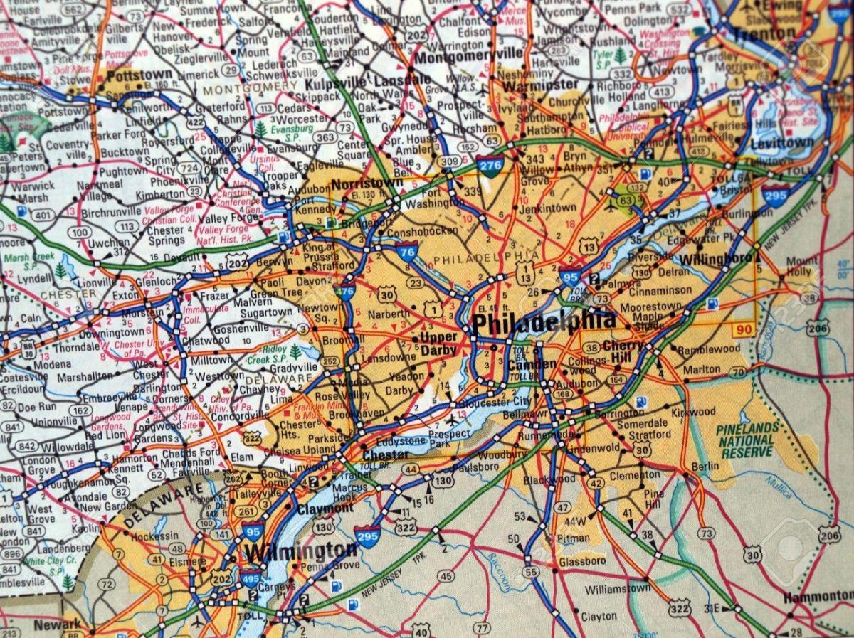 карта Филаделфија