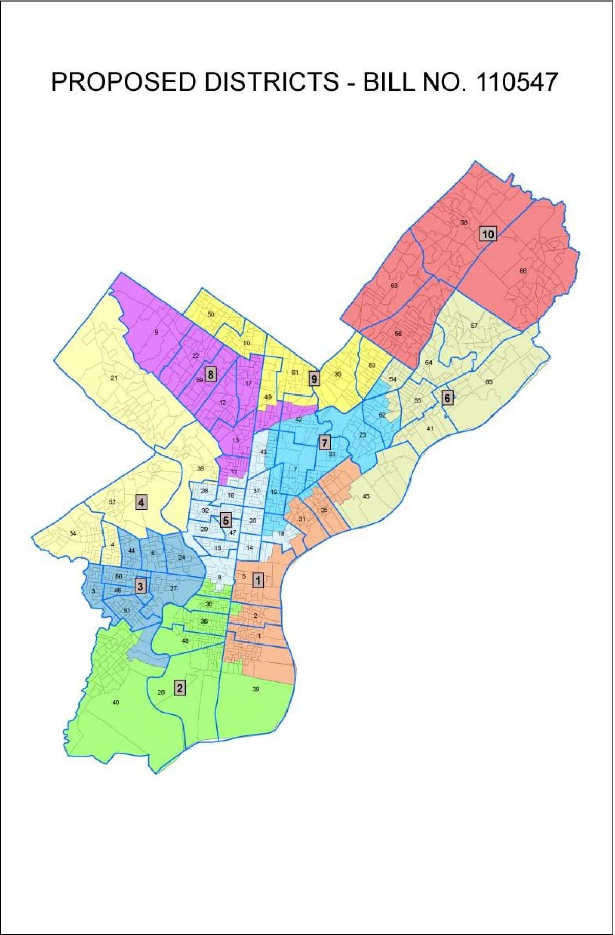 карта Филаделфији