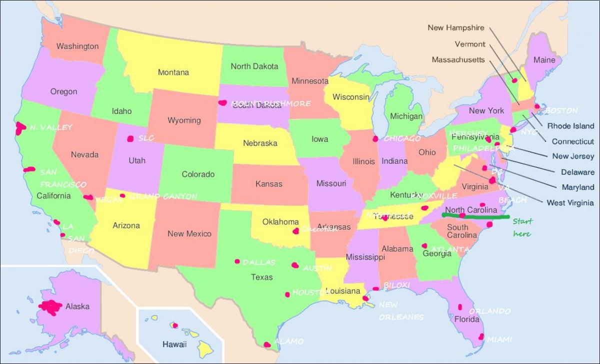 карта САД Филаделфија