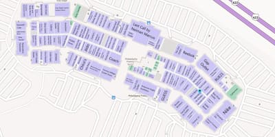 Карта Филаделфија премиум аутлетс