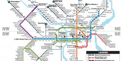 Карта метро у Филаделфији