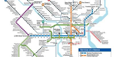 Карта метро Филаделфији