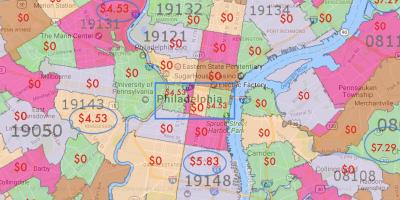 Филаделфија и околина карта